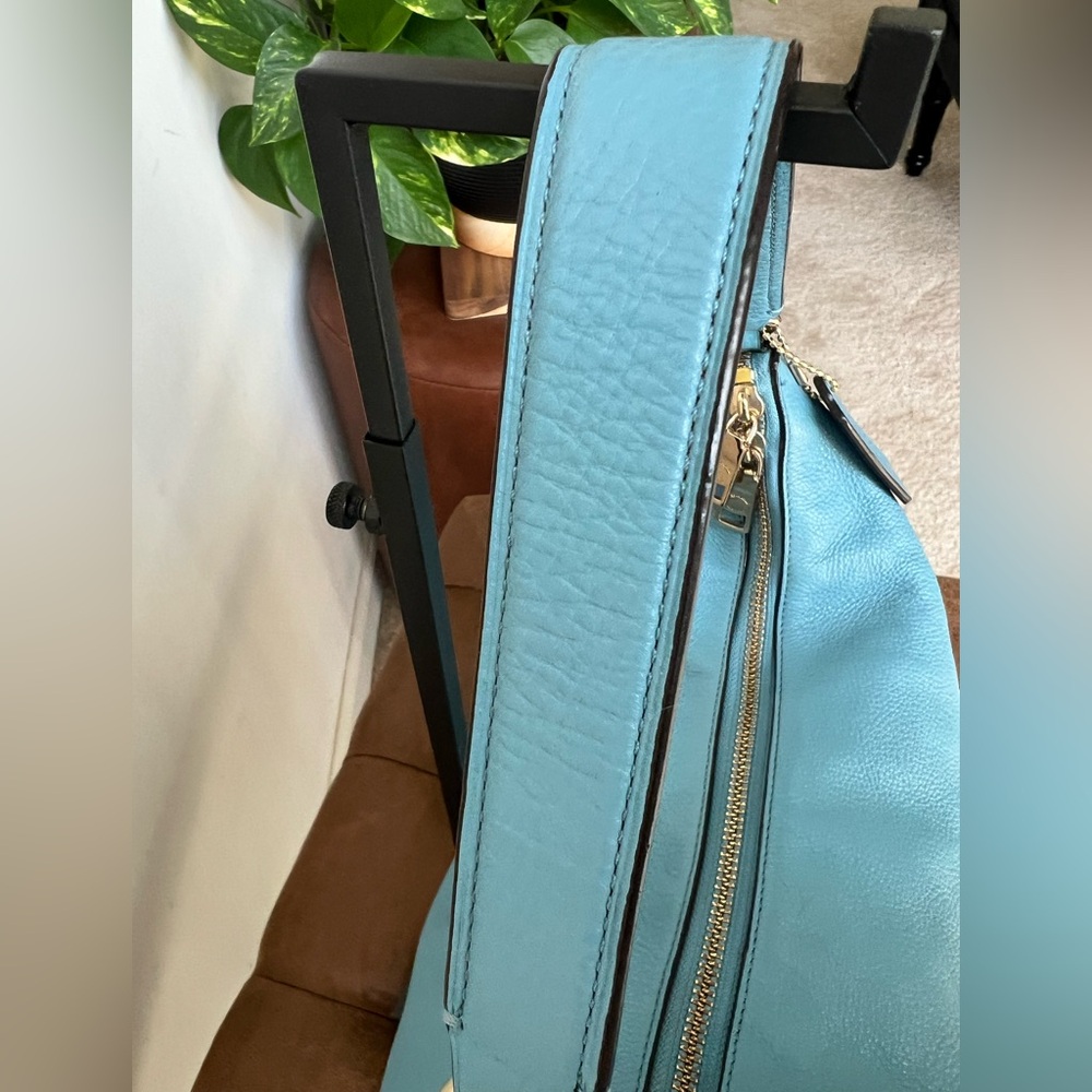 Coach Pebbled Leather Hobo Bag in Light Blue Style F36628 2015 - Picture 7 of 16
